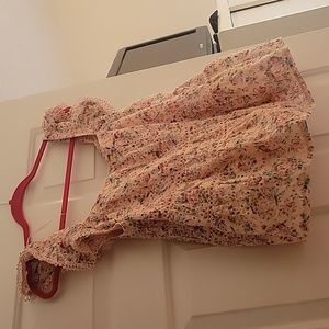 Beautiful pink ruffle top